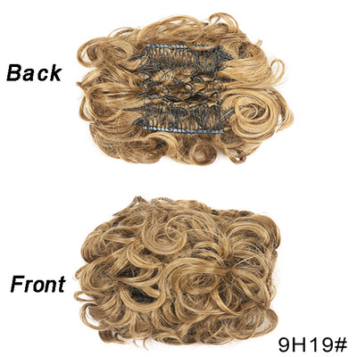 Netvarkingi plaukai Garbanotos kuodelės Chignon plauku pieštukas Prailginimai Scrunchie Updo Hair Pieces Sintetinės šukos su netvarkinga plaukų juostele moterims