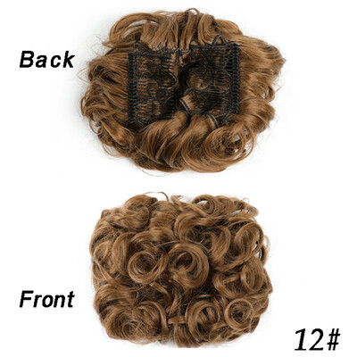 Netvarkingi plaukai Garbanotos kuodelės Chignon plauku pieštukas Prailginimai Scrunchie Updo Hair Pieces Sintetinės šukos su netvarkinga plaukų juostele moterims