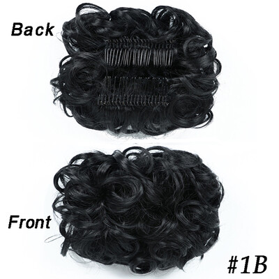 Netvarkingi plaukai Garbanotos kuodelės Chignon plauku pieštukas Prailginimai Scrunchie Updo Hair Pieces Sintetinės šukos su netvarkinga plaukų juostele moterims