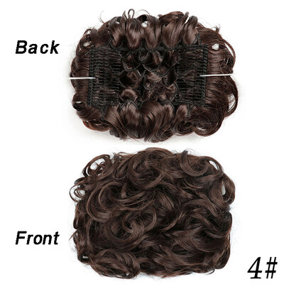 Netvarkingi plaukai Garbanotos kuodelės Chignon plauku pieštukas Prailginimai Scrunchie Updo Hair Pieces Sintetinės šukos su netvarkinga plaukų juostele moterims