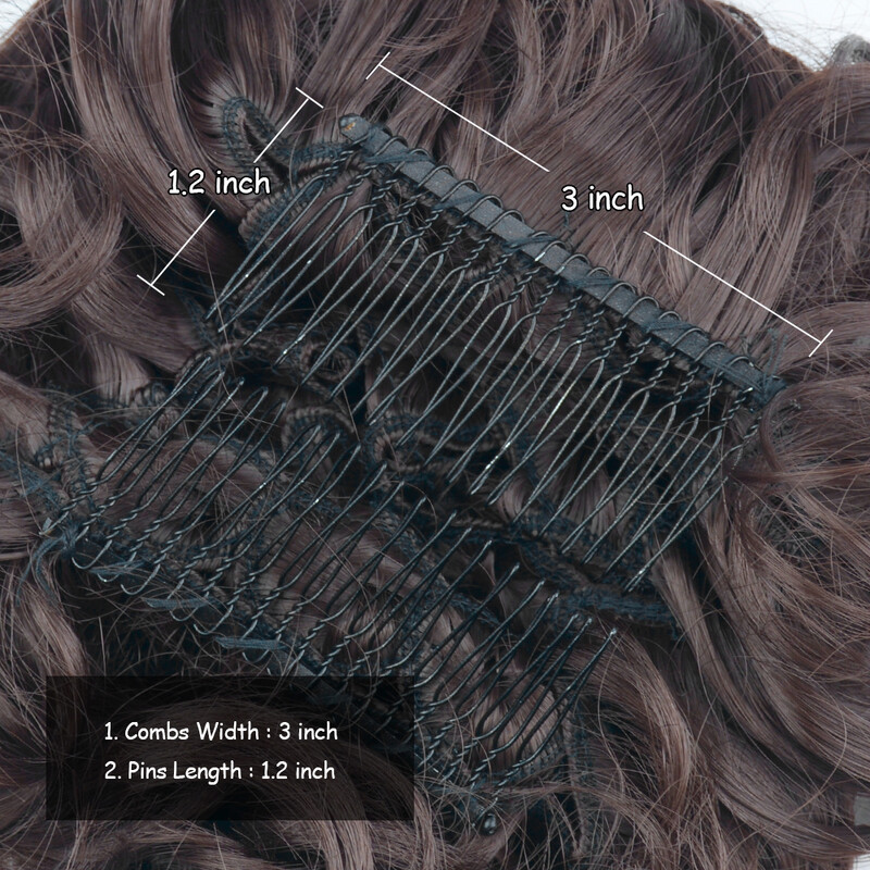 Netvarkingi plaukai Garbanotos kuodelės Chignon plauku pieštukas Prailginimai Scrunchie Updo Hair Pieces Sintetinės šukos su netvarkinga plaukų juostele moterims