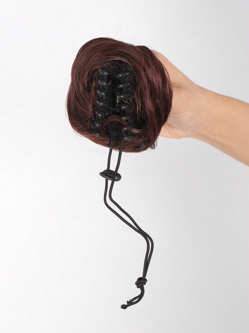 Aosiwig sünteetiline lokkis kukk räpane Chignon elastne riba juuksekummik juuksepael sõõrik kummist võltsjuukse küünis klamber hobusesaba naistele