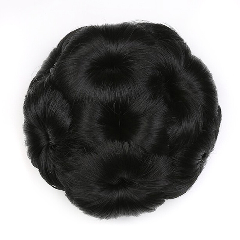 Soowee sünteetiliste juuste lokkis kate, mustad pruunid juuksed Chignon sõõrikurulliga juuksetükk juustele kukli klamber naistele