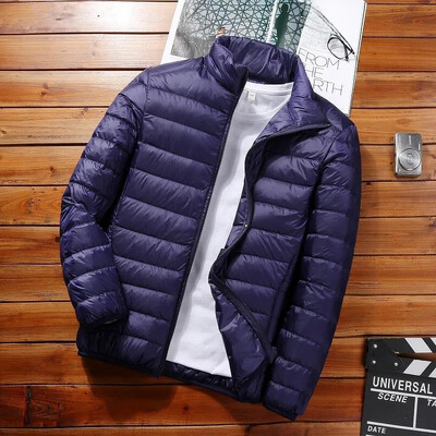 Φθινοπωρινό/χειμώνα Ελαφρύ βαμβακερό παλτό Ανδρικό κοντό γιακά με κουκούλα με κουκούλα για μεσήλικες