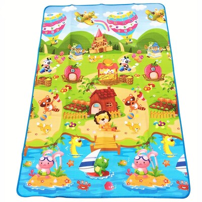 Beebi mängumatt 180 x 120 x 0,3 cm Lastele roomavad vaibal mänguasjad, mänguasjad jõusaali veekindel vaip õues, siseruumides, pehme põrand