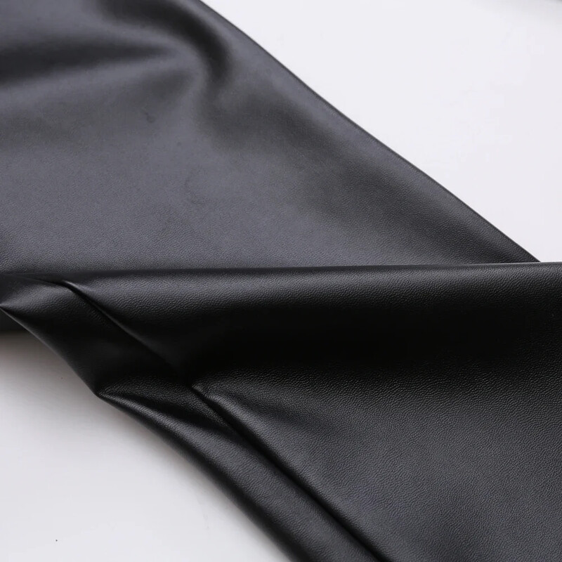 Ανδρικό δερμάτινο παντελόνι Skinny Fit Elastic Fashion PU Δερμάτινο παντελόνι ποδηλάτης Nightclub Party & Dance Παντελόνι Λεπτό