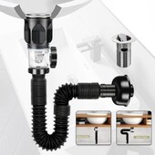 Odvodna cijev kuhinjskog sudopera Fleksibilno rastezljivo cjedilo za dezodorans Cjevovod za umivaonik Cjedilo za sudoper protiv začepljenja Odvodna cijev