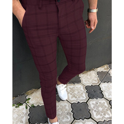 Suvised meeste õhukesed vabaaja püksid, nööbid, tõmblukk, pleed, trükitud ühevärvilised moepliiatspüksid äritöö vabaaja noortele