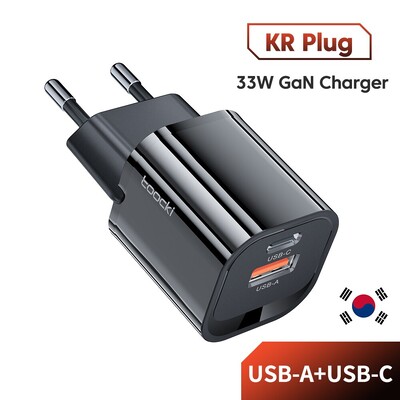 Toocki GaN USB Type C Charger Преносимо високоскоростно зарядно устройство за iPhone Xiaomi 13 Oneplus Realme PD3.0 QC3.0 PPS Мобилен мобилен телефон