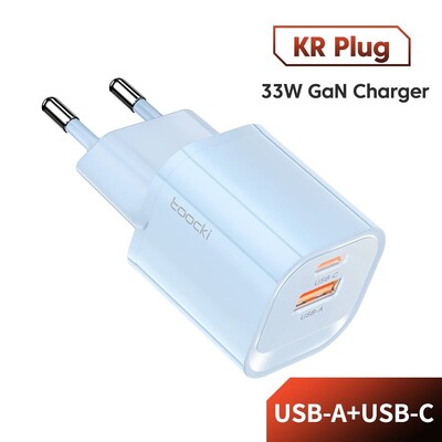 Toocki GaN USB Type C Charger Преносимо високоскоростно зарядно устройство за iPhone Xiaomi 13 Oneplus Realme PD3.0 QC3.0 PPS Мобилен мобилен телефон