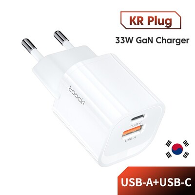 Toocki GaN USB Type C Charger Преносимо високоскоростно зарядно устройство за iPhone Xiaomi 13 Oneplus Realme PD3.0 QC3.0 PPS Мобилен мобилен телефон