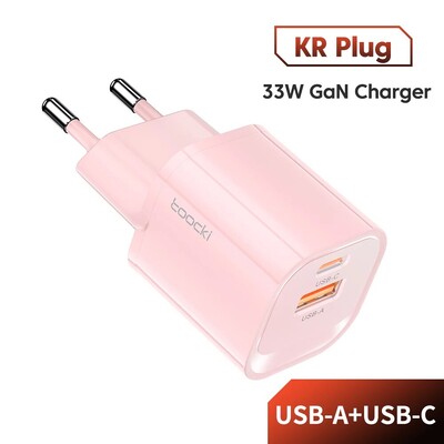 Toocki GaN USB Type C Charger Преносимо високоскоростно зарядно устройство за iPhone Xiaomi 13 Oneplus Realme PD3.0 QC3.0 PPS Мобилен мобилен телефон