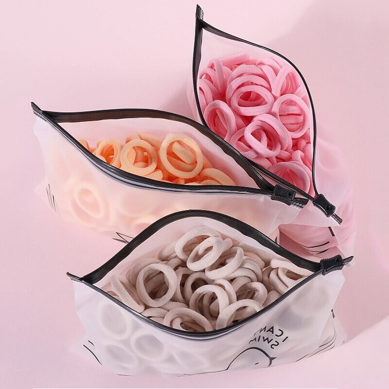 300 TK Tüdrukutele Värvilised elastsed juuksepaelad Nailonkummipaelad Lastele hobusesabahoidja Juukselipsud Scrunchie Laste Juukseaksessuaarid