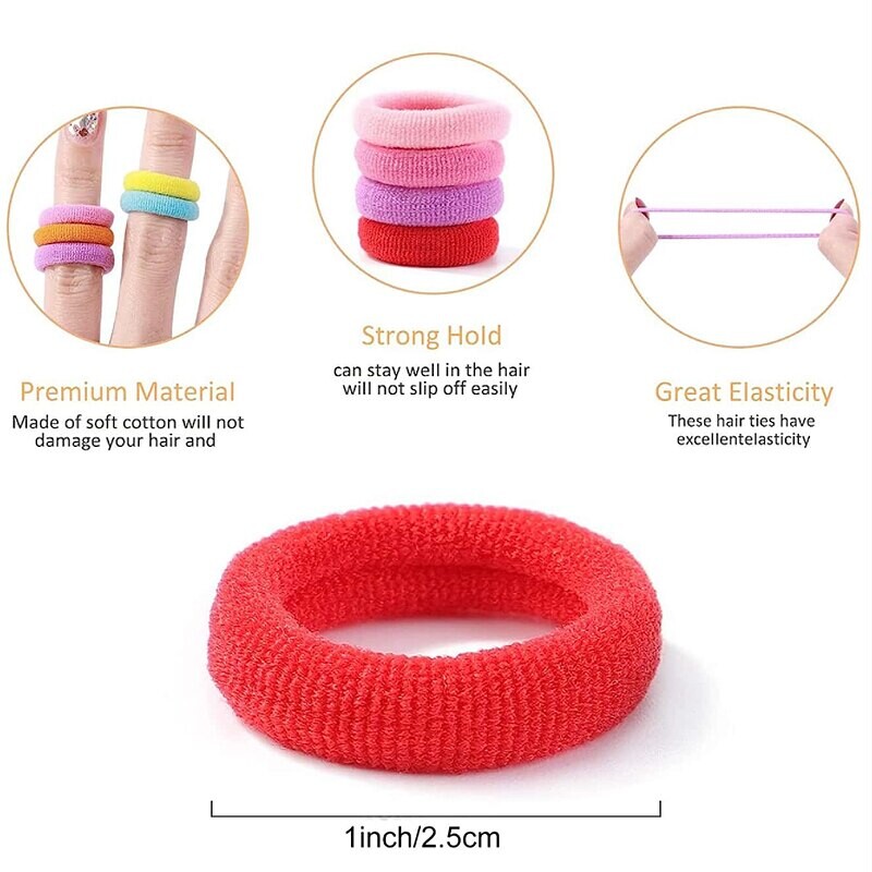 300 TK Tüdrukutele Värvilised elastsed juuksepaelad Nailonkummipaelad Lastele hobusesabahoidja Juukselipsud Scrunchie Laste Juukseaksessuaarid