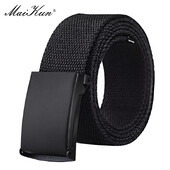 MaiKun Belt Платнени мъжки колани Метални плъзгащи се колани с катарама за мъже Мъжка военна тактическа каишка за панталони Дънки