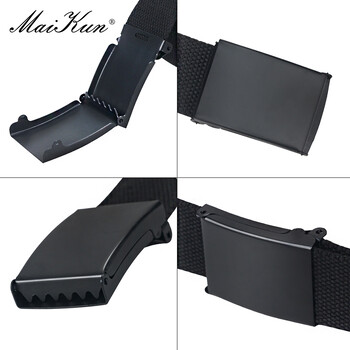 MaiKun Belt Canvas Ανδρικές ζώνες Μεταλλικές συρόμενες ζώνες πόρπες για άνδρες Ανδρικό στρατιωτικό λουράκι τακτικής για παντελόνι τζιν