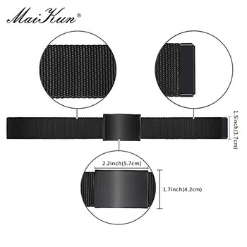 MaiKun Belt Canvas Ανδρικές ζώνες Μεταλλικές συρόμενες ζώνες πόρπες για άνδρες Ανδρικό στρατιωτικό λουράκι τακτικής για παντελόνι τζιν