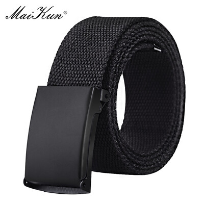 MaiKun Belt Canvas Férfi övek Fém csúszócsatos övek Férfi Férfi katonai taktikai szíj nadrág farmerekhez