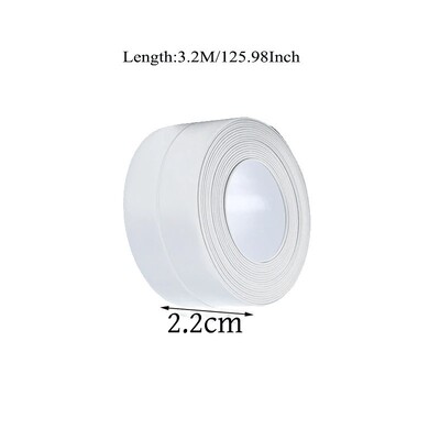 2,2cm*3,2m PVC αδιάβροχη σφραγιστική ταινία για νιπτήρα μπάνιου, ντους, μπανιέρα και τουαλέτα - Αυτοκόλλητο αυτοκόλλητο τοίχου