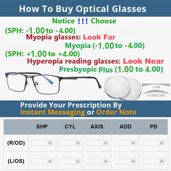 Мъжки оптични очила за четене против синя светлина TR90 метални дамски късогледство многоъгълни очила с рамка за очила с рецепта за пресбиопия
