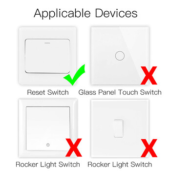 Moes DIY Smart WiFi Light LED Dimmer 1/2 Way Switch Smart Life/Tuya APP Τηλεχειριστήριο, Λειτουργεί με Alexa Echo Google Home