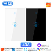 Tuya 40A Smart WiFi превключвател за бойлер за бойлер за високомощни електрически уреди работи с Alexa Google Home Yandex Alice