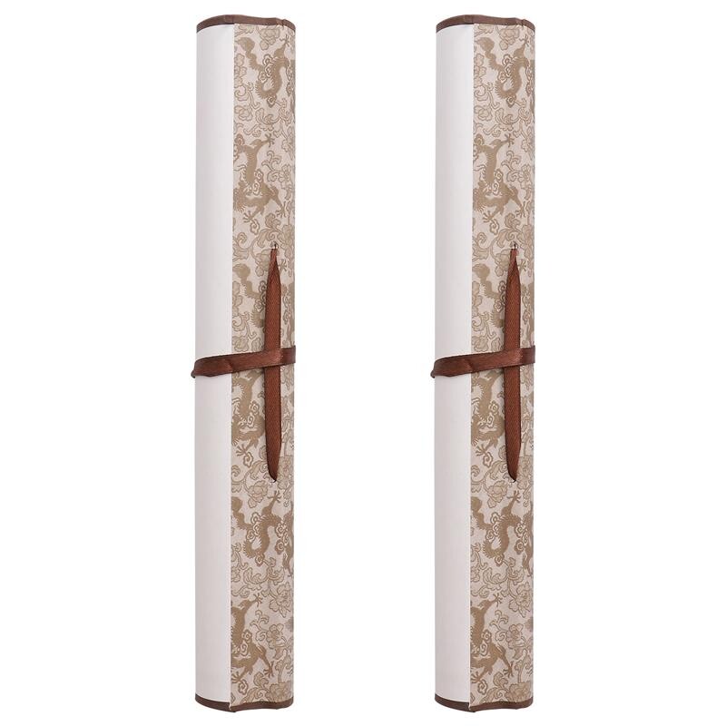 Χαρτί κύλισης 2 τεμ. Κενή ζωγραφική κινεζικής καλλιγραφίας Scrollshanging Xuan Τοποθέτηση τοίχου Ρολό γραφής σούμι σετ καμβάς Classic