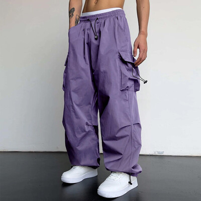 Pantaloni cargo Y2k pentru bărbați, cu buzunare multiple, salopete hiphop pentru bărbați, pantaloni casual, primăvară, vară, 2024, îmbrăcăminte de stradă