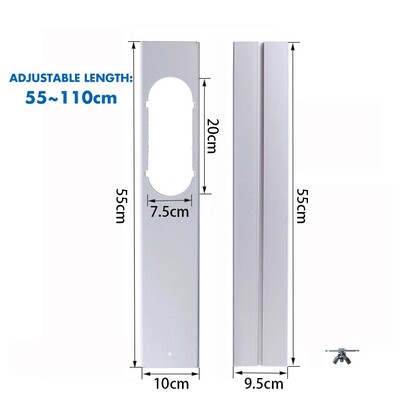 2/3 gab. regulējams gaisa kondicionētāja logu komplekts bīdāmās plāksnes vēja aizsargs vai 1 gab loga adaptera savienotāja pārnēsājamie piederumi