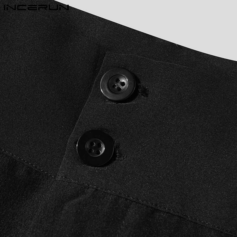 Stiilsed uued meeste peoetendused Pantalonid Laia säärega püksid Meeste Vöö Tugev Kõik sobivad Lihtsad püksid Kombinesoonid S-5XL INCERUN 2023