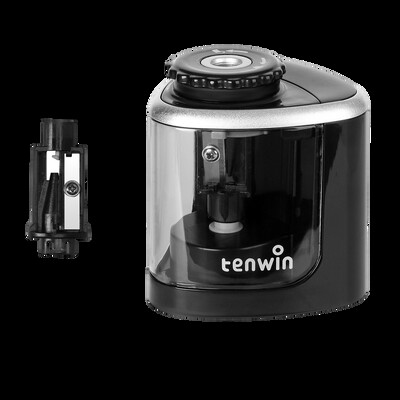 1 vnt elektrinis pieštukų drožtuvas, kūrybinis automatinis pieštukų drožtuvas, biuro reikmenys (baterija neįeina)