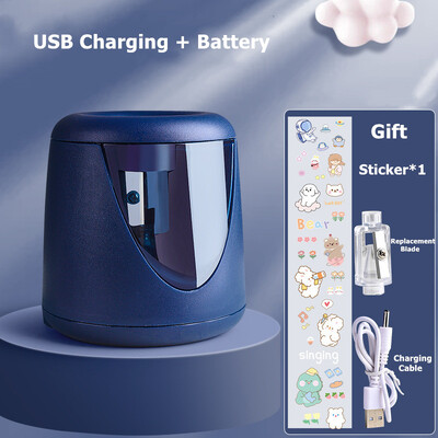 Automaatne elektriline pliiatsiteritaja USB-toiteallikas või akuga Kawaii armsad kirjatarbed õpilaste koolitarvete jaoks