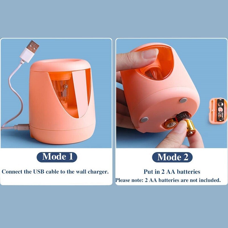 Automatsko električno šiljilo za olovke USB napajanje ili baterija Kawaii slatka dopisnica za uredske studente Školski pribor