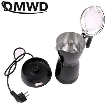 DMWD 110V/220V Electric Moka Pot Espresso Italian Mocha Coffee Maker Percolators Stovetop Tool Filter Coffee maker 300ml