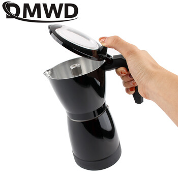 DMWD 110V/220V Electric Moka Pot Espresso Italian Mocha Coffee Maker Percolators Stovetop Tool Filter Coffee maker 300ml