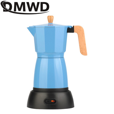 DMWD 110V/220V elektriline Moka Pot Espresso Itaalia Mocha kohvimasin Perkolaatorid Pliidiplaadid Tööriist Filter Kohvikeetmine 300ml