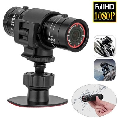 Mini Sport DV Action Sport kamera zseblámpa sisak Full HD 1080P videó Ideális kerékpáros, kerékpáros, motoros vízálló videokamerához