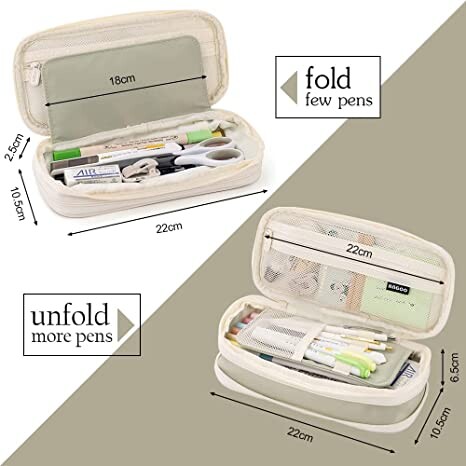 Kawaii rohelised pliiatsiümbrised suure mahutavusega pliiatsikoti kott Kingitus tüdrukule kontori üliõpilaskolledži kirjatarvete organiseerija koolitarbed