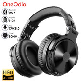 Oneodio Bluetooth безжични слушалки с микрофон 110Hr Hi-Res Over Ear Bluetooth 5.2 слушалки за слушалки за телефон PC Спорт