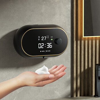 Creative Liquid Foam Soap Dispensers Time Temperature Display Human Body Induction Hand Wash Αδιάβροχο αυτόματο διανομέα σαπουνιού