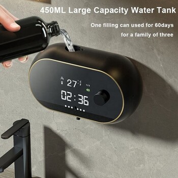 Creative Liquid Foam Soap Dispensers Time Temperature Display Human Body Induction Hand Wash Αδιάβροχο αυτόματο διανομέα σαπουνιού