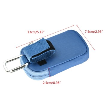 Φορητή τσάντα αποθήκευσης MP3/MP4 με Carabiner Βολική θήκη μεταφοράς με διαφανές παράθυρο Αντικραδασμική οργάνωση K1KF