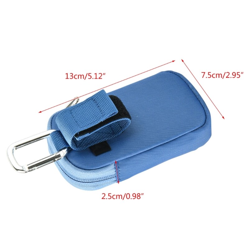 Kaasaskantav MP3/MP4 salvestuskott karabiiniga Mugav läbipaistva aknaga reisikott Põrumisvastane korraldaja K1KF