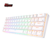 RK Royal Kludge RK61 2.4G безжична Bluetooth механична клавиатура с три режима на 61 клавиша RGB подсветка Мини геймърска клавиатура с възможност за гореща смяна