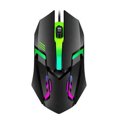 1 КОМПЮТЪР ITLY M01 Спортна LED светеща подсветка USB кабелна мишка за игри за настолен компютър лаптоп Офис компютърна мишка за игри