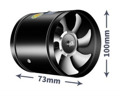 Ventilator de evacuare cu țeavă de 4``6``8`` Ventilator de aer Țeavă de metal Ventilator de evacuare Mini extractor de baie Toaletă Ventilator de perete Ventilator de conductă