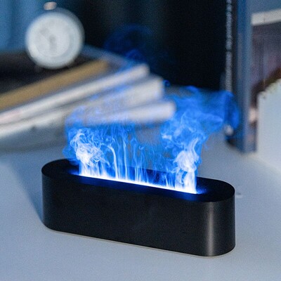 Най-новият RGB пламък, ароматен дифузьор, овлажнител, USB настолна симулационна светлина, ароматерапевтичен пречиствател, въздух за спалня със 7 цвята