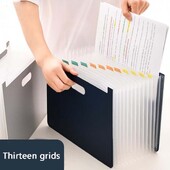 1 vnt A4 aplanko daugiasluoksnis organų krepšys, 13 didelės talpos dokumentų dėžutė, rankenos dizainas yra lengvas nešiotis