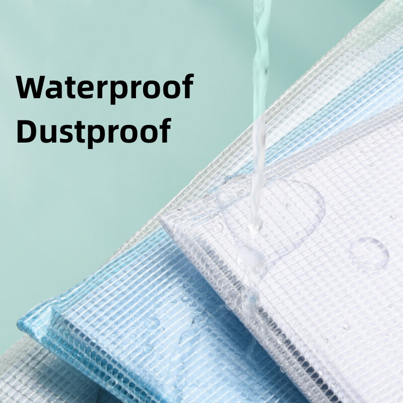 10vnt, A3 tinklinis užtrauktuko maišelis, 5 spalvos, vandeniui atsparus plastikinis dildė Krepšys mokyklinėms ir biuro reikmenims, kosmetikai, kelionėms tvarkyti