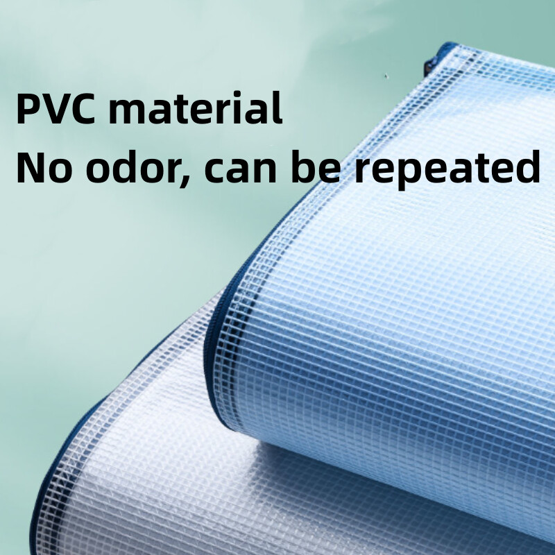 10vnt, A3 tinklinis užtrauktuko maišelis, 5 spalvos, vandeniui atsparus plastikinis dildė Krepšys mokyklinėms ir biuro reikmenims, kosmetikai, kelionėms tvarkyti